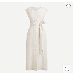 J crew Tie-waist linen shirtdress